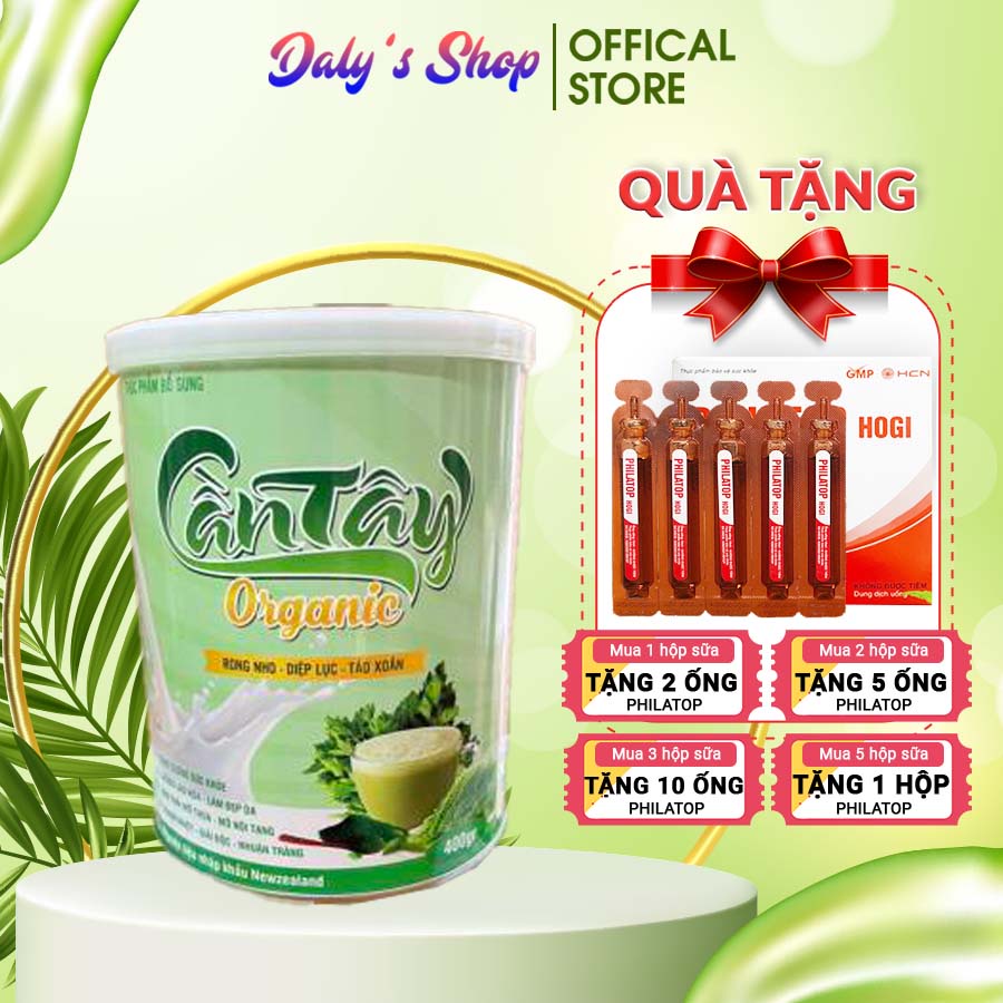 Sữa Cần Tây Rong Nho, Diệp Lục, Tảo Xoắn Organic Nguyên Chất 100% Giảm Béo Giảm Mụn Đẹp Da 400G - DT035