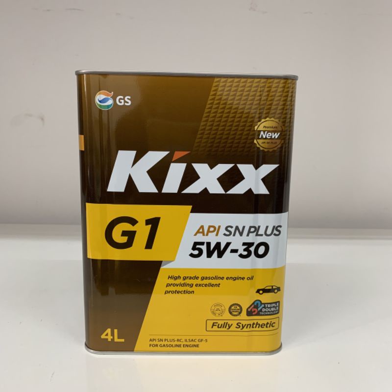 Nhớt Kixx G1 5W30 Tổng Hợp 100% Cho Xe Hơi Máy Xăng (can sắt 4L, APi SN Fully Synthetic tổng hợp toàn phần 100% Hàn Quốc