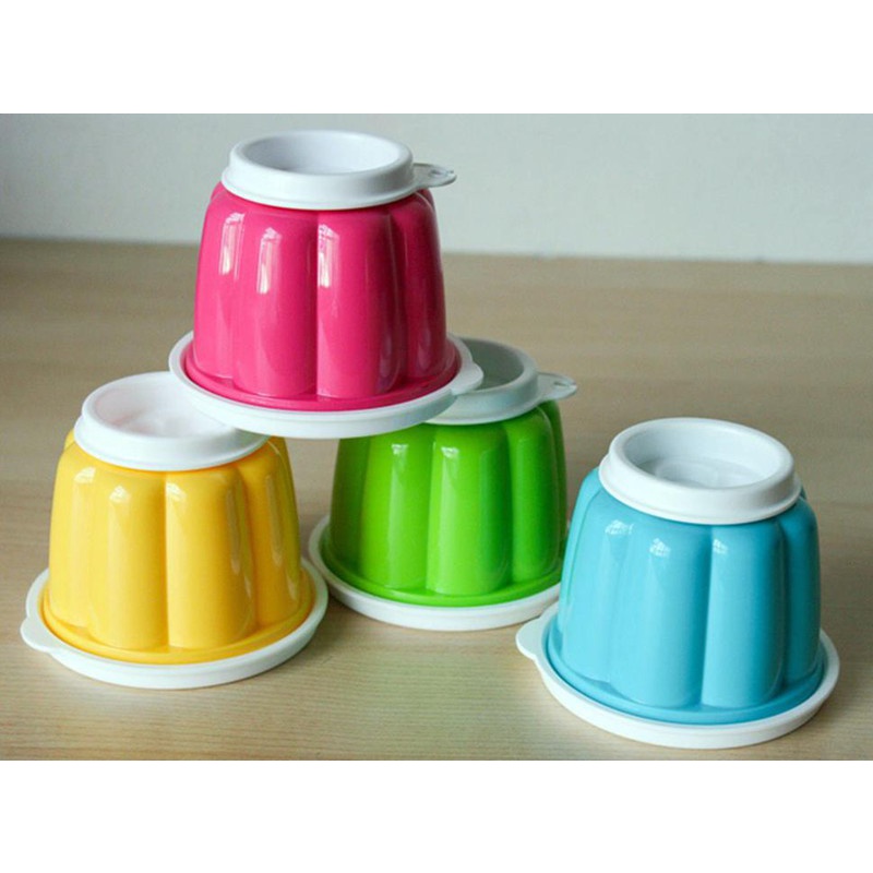 Bộ 6 khuôn làm rau câu , làm bánh có nắp đậy - BX1406