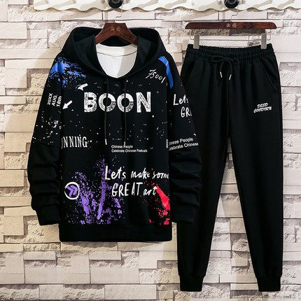 Đồ Bộ Nam Cao Cấp Chất Liệu Thun DA CÁ Thu Đông In ( BOON )