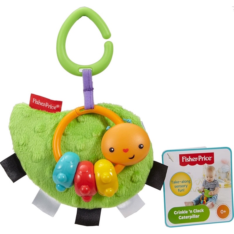 Đồ chơi kích thích đa giác quan và vận động Fisher Price  Crinkle 'n Clack Caterpillar