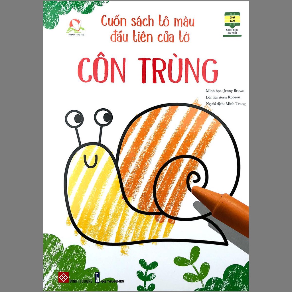 Bộ 4 Sách Tô Màu Đầu Tiên Của Tớ Phương Tiện Giao Thông, Côn Trùng, Đại Dương, Halloween - Đinh Tị