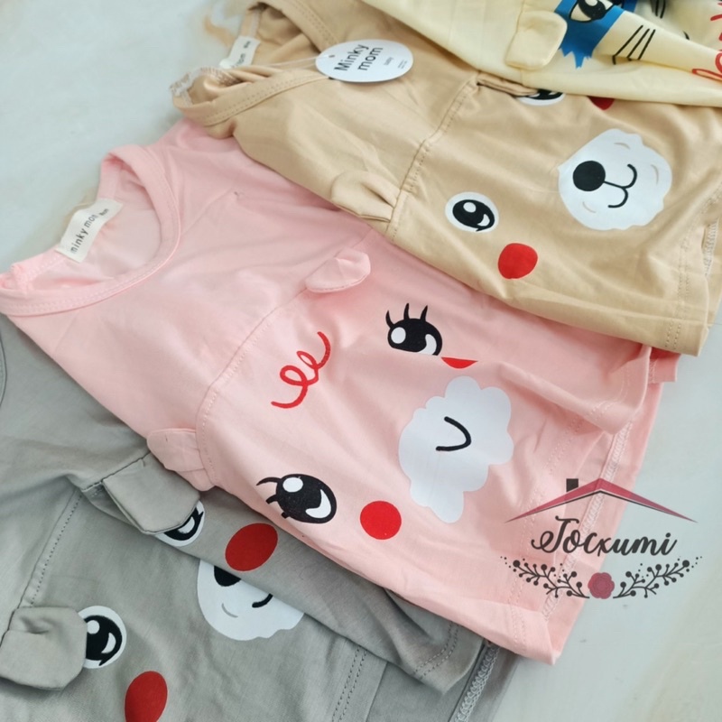 Set bộ thun Cotton hình thú cưng ngộ nghĩnh cho bé - Tocxumi