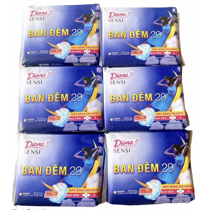 [ che tên SP] BVS DIANA SENSI BAN ĐÊM 29CM 4 MIẾNG