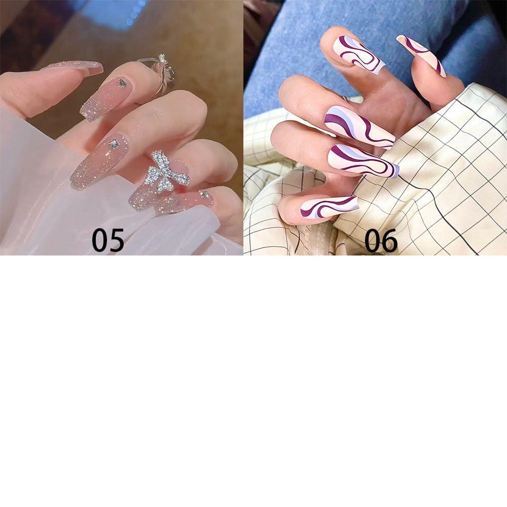 Hộp 24 Móng Tay Giả Che Phủ Toàn Diện Trang Trí Nghệ Thuật