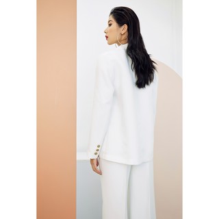 Áo blazer tafta trắng Gunich
