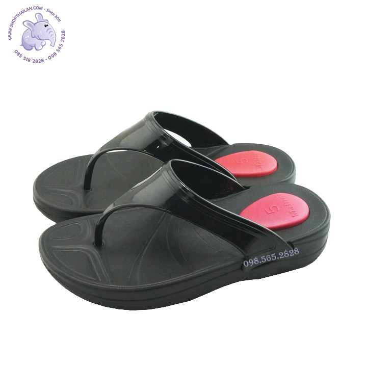 Dép nhựa đế xuồng quai kẹp nữ Thái Lan -Maltini F201, Dép nhẹ, quai mềm,cao 4cm