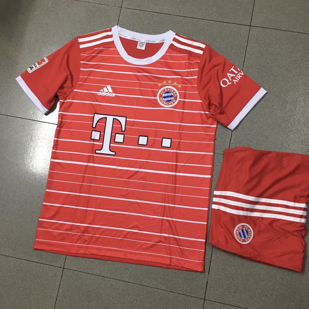 Bộ quần áo đá banh Bayern đỏ 22-23 FLG