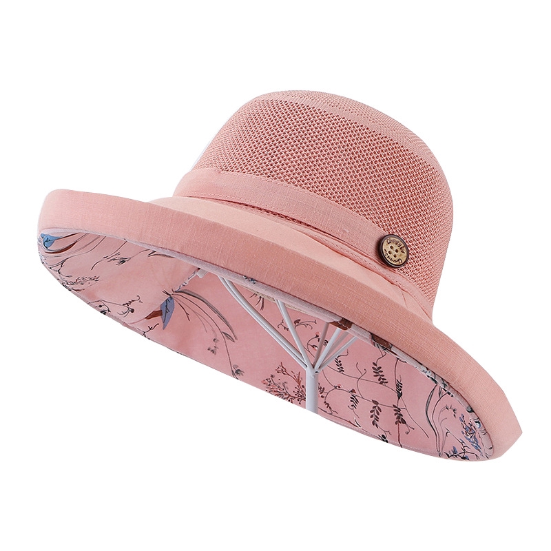Breathable Japanese-Korean-style wide-brimmed hat with 2 sides