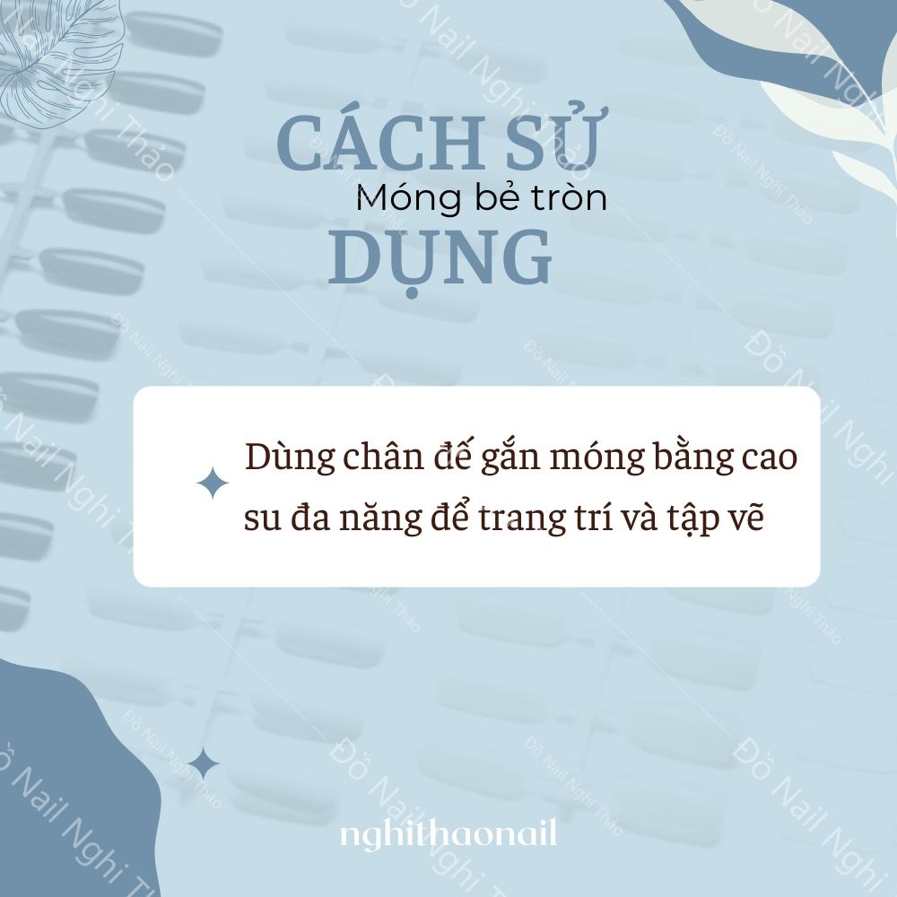 Móng bẻ tròn luyện vẽ set 120 móng