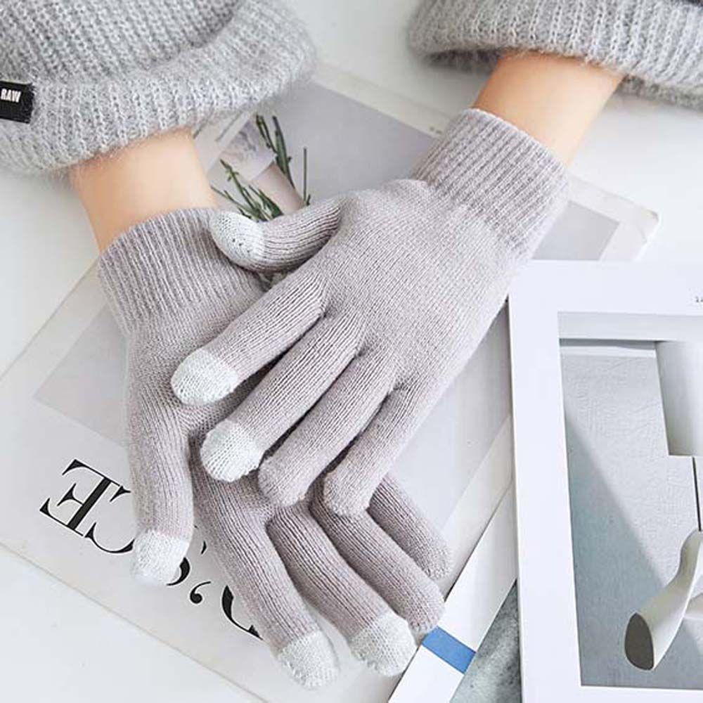 Găng Tay Năm Ngón Dày Mềm Mại Co Giãn Màn Hình Cảm Ứng 2life