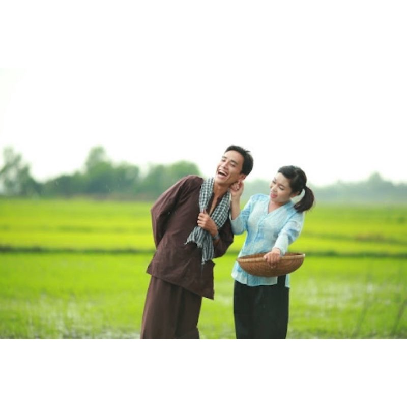 Áo bà ba nông dân - May vải lụa kate - Giá siêu rẻ