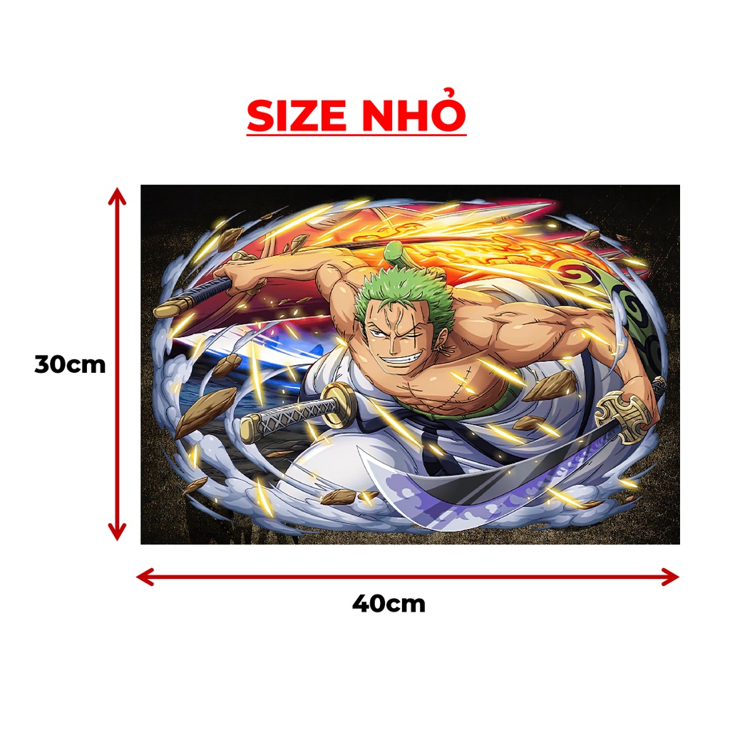 Poster trang trí Zoro 3D, E08