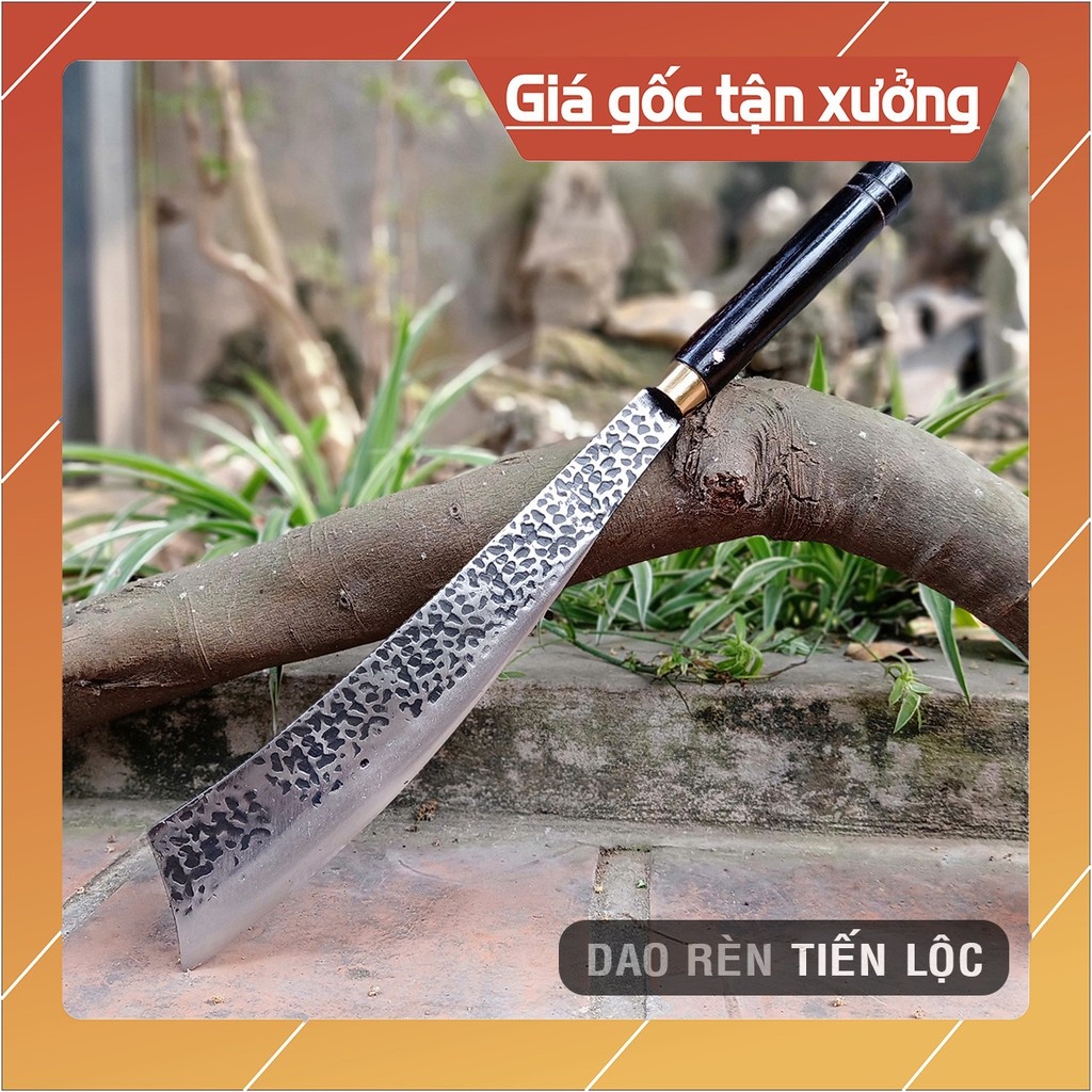 Dao thép trắng không rỉ chăt xương , chăt cây cao cấp hang rèn thủ công