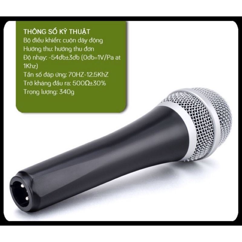 [Mã ELHACE giảm 4% đơn 300K] Mic karaoke có dây takstar E 340 chân cắm 6.5 dùng cho loa và âm li hỗ trợ Micro