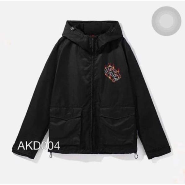 Áo khoác dù nam nữ thiết kế mạnh mẽ cá tính phong cách đường phố ngầu