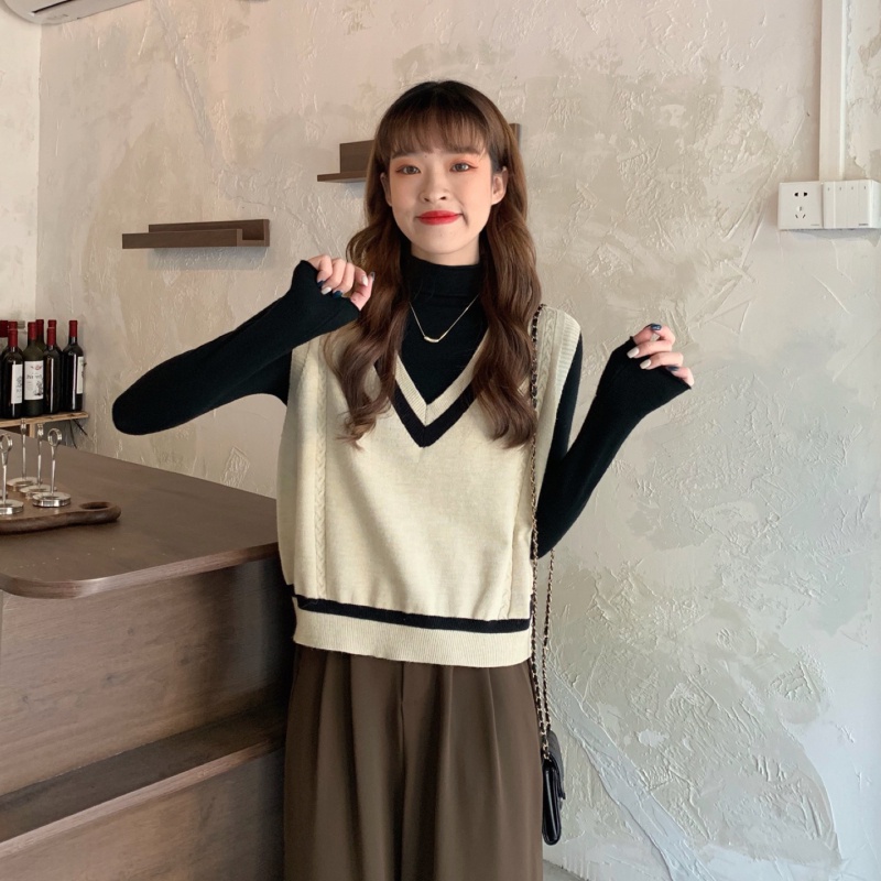 Áo len cổ chữ V không tay phong cách Hàn Quốc cho nữ với 4 màu tùy chọn
 | BigBuy360 - bigbuy360.vn