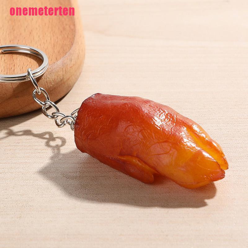 Móc khóa hình thức ăn bằng kim loại PVC vui nhộn sáng tạo