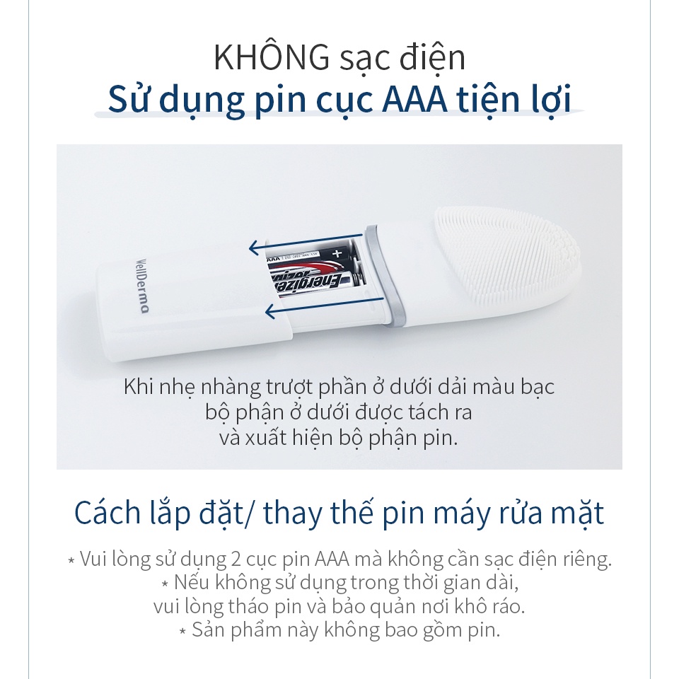 Bộ đôi làm sạch WELLDERMA sữa rửa mặt+máy rửa mặt collagen biển phân tử thấp sapphire