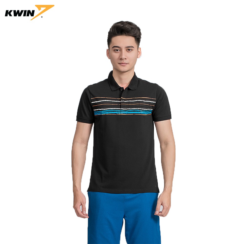 Áo polo nam cao cấp Kwin 4 màu trẻ trung lịch sự, phối họa tiết kẻ ngang nổi bật, chất thoáng mát, mềm mại - KPS012S9