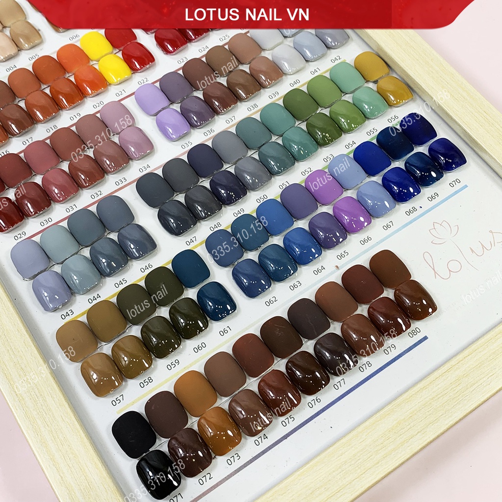 Sơn gel Lotus phong cách Hàn Quốc cao cấp 2022 bảng 1