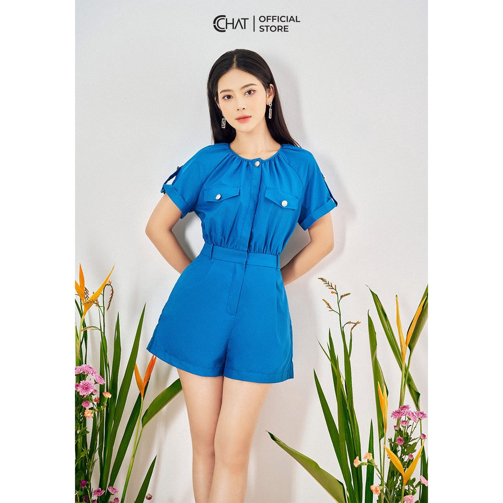 Jumpsuit Nữ 𝐂𝐂𝐇𝐀𝐓 Cổ Tròn Tay Jalag Chất Thô Cao Cấp Phong Cách Trẻ Trung 12JDT2001AT P1005267