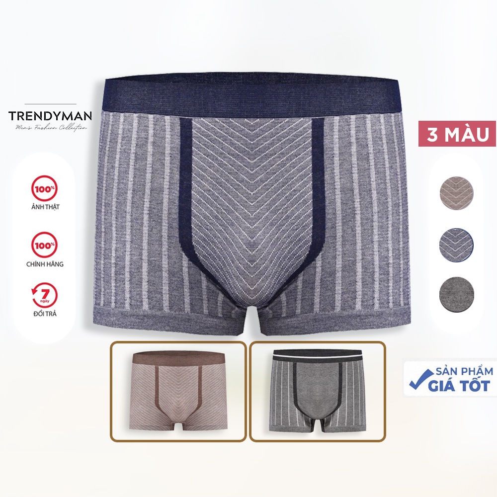 Quần lót nam Trendyman quần sịp đùi nam thông dụng co giãn 4 chiều cực thoáng mát vải sợi tre ngăn mùi kháng khuẩn