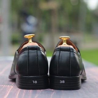Giày Tây Phong Cách Plo Đen [+1 Đôi Tất]