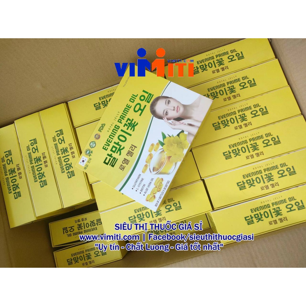 Viên uống giúp da đẹp, trắng sáng Hàn Quốc. Công dụng tốt Royal Jelly Evening Prime Oil