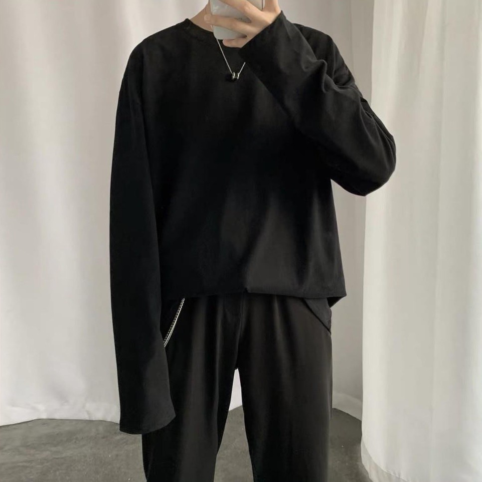 Áo Thun Tay Dài Longtee Phông Trơn Màu Basic Unisex Nam Nữ Dáng Rộng - La mode