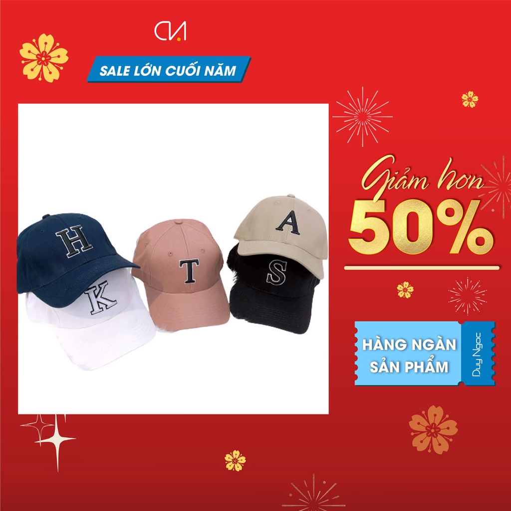 Nón Kết Nam Nữ Chữ Cái Duy Ngọc Cao Cấp size 56 - UNISEX (5921)