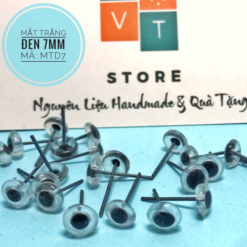 Mắt thú kiểu Tròng Đen viền màu - Hình thật Shop Chụp, mắt để làm đồ trang trí - Mắt Thủy tinh chân thép