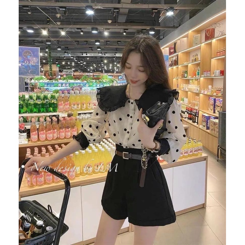 một chiêc áo sơ mi đẹp thời trang chấm bi