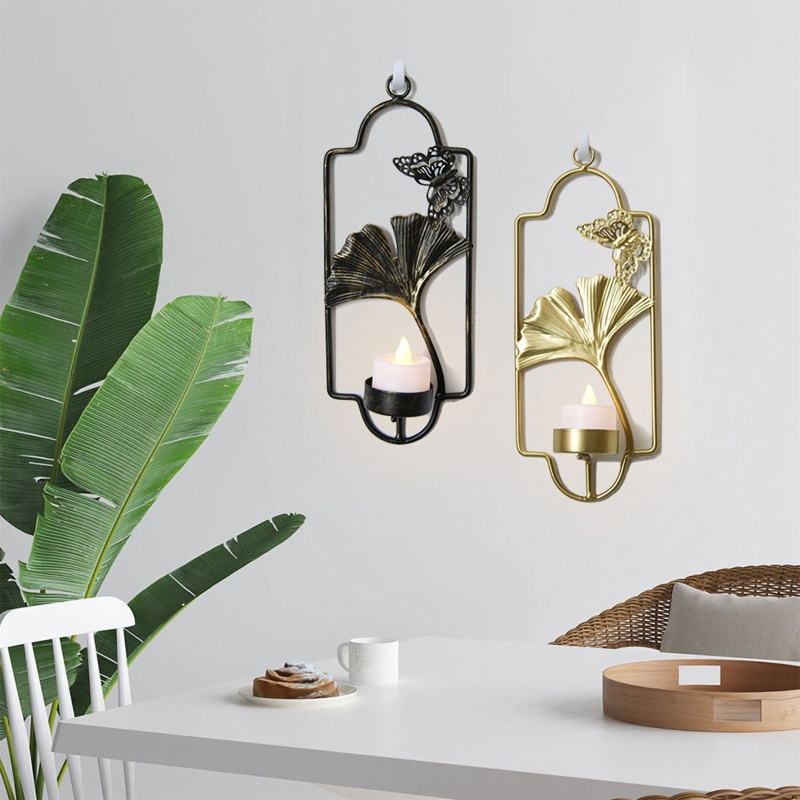 Giá Đỡ Nến Gắn Tường Bằng Sắt Tiện Dụng