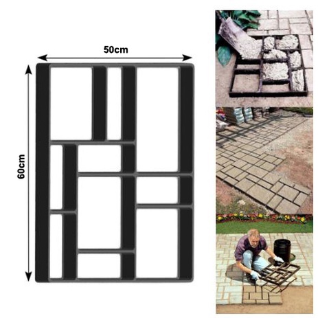 Khuôn Nhựa Đúc Bê Tông Sân Vườn Model D/F Size 60x50cm