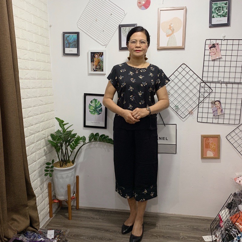 Bộ Lanh Trung Niên Việt Thắng Quần Ống RộngBo Lanh Tole Trung nien cho Me