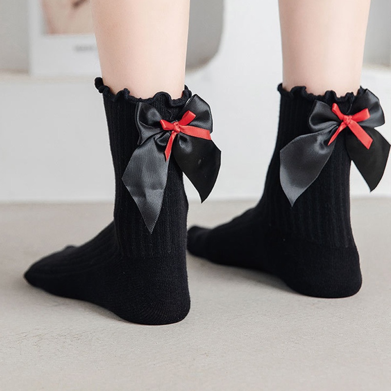 XIXI Vớ Cotton Cổ Ngắn Phối Bèo Phong Cách Lolita Nhật Bản Dễ Thương Cho Nữ Sinh