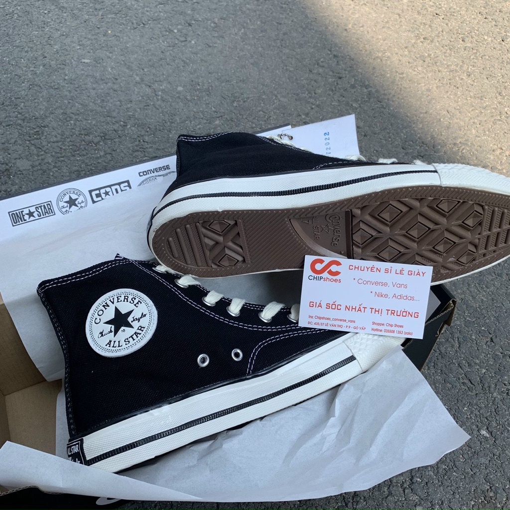 Giày Nam Nữ ⚡Giày Converse CV 1970s⚡ Cổ Thấp Đen Mũi Bóng Học Sinh Giá Rẻ