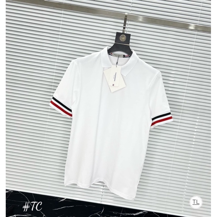 Áo polo phối sọc tay TC6