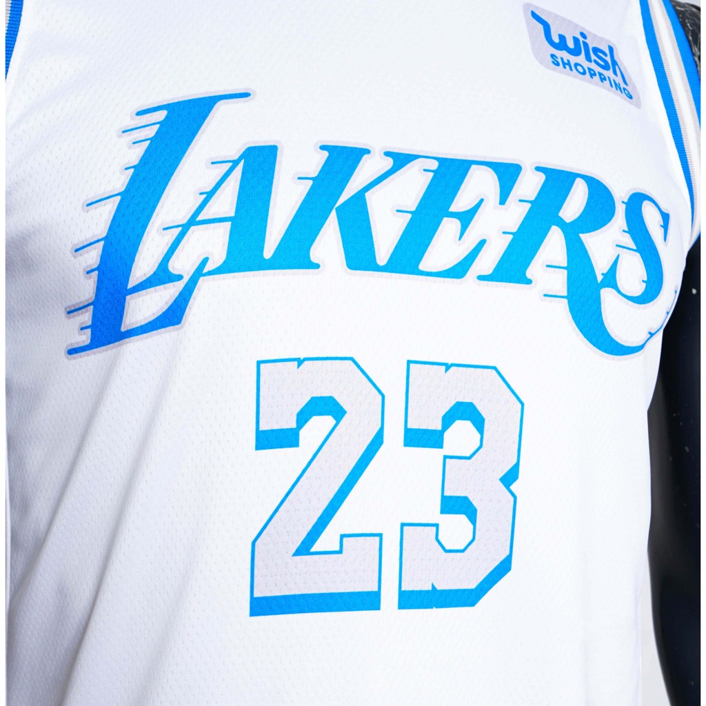 Đồ bóng rổ thêu Actee LA Lakers màu Trắng