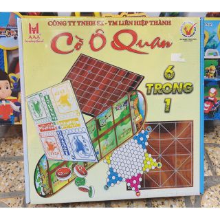 Bộ cờ 6 trong 1 (cờ ô ăn quan, cờ vây, cờ nhảy, cờ ca rô, cờ cá ngựa, cờ gánh)