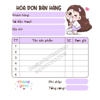 Hoá đơn mini cute 1liên