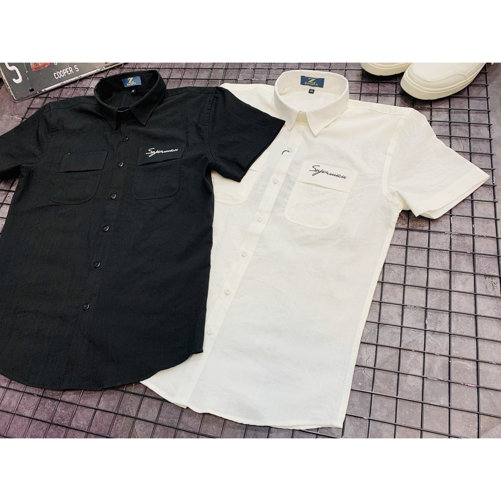 Áo sơ mi nam ngắn tay hàn quốc cao cấp họa tiết giá rẻ mẫu mới nhất AHFASHION | BigBuy360 - bigbuy360.vn