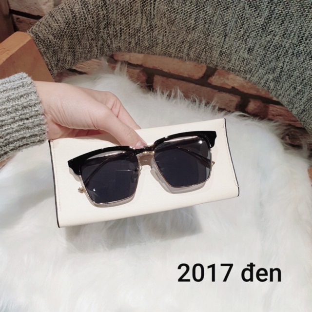 Kính mắt chân vàng kim loại unisex nam nữ couplethời trang - 2017