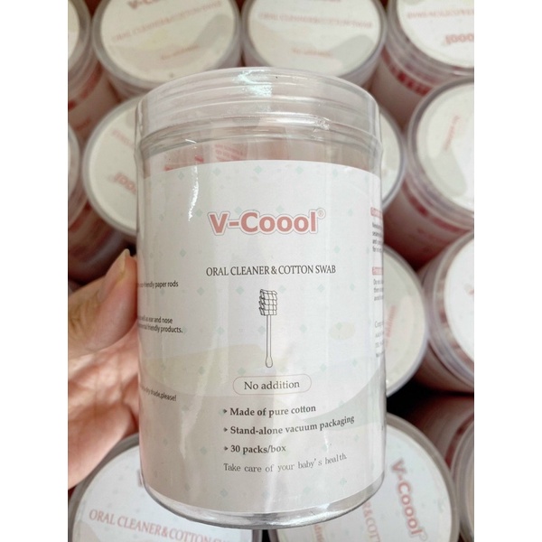 (Flash Sale) Tưa lưỡi/rơ lưỡi Vcool dạng que vệ sinh răng miệng, lưỡi an toàn cho bé -Amina