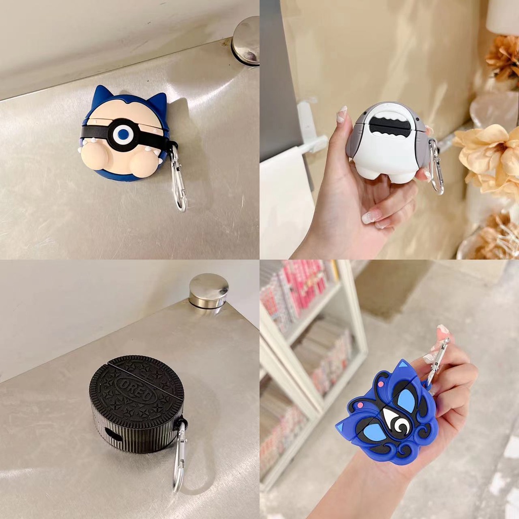Vỏ Bảo Vệ Hộp Sạc Tai Nghe bluetooth Không Dây OPPO ENCO X Bằng Silicon Mềm Họa Tiết Hoạt Hình 3D Dễ Thương