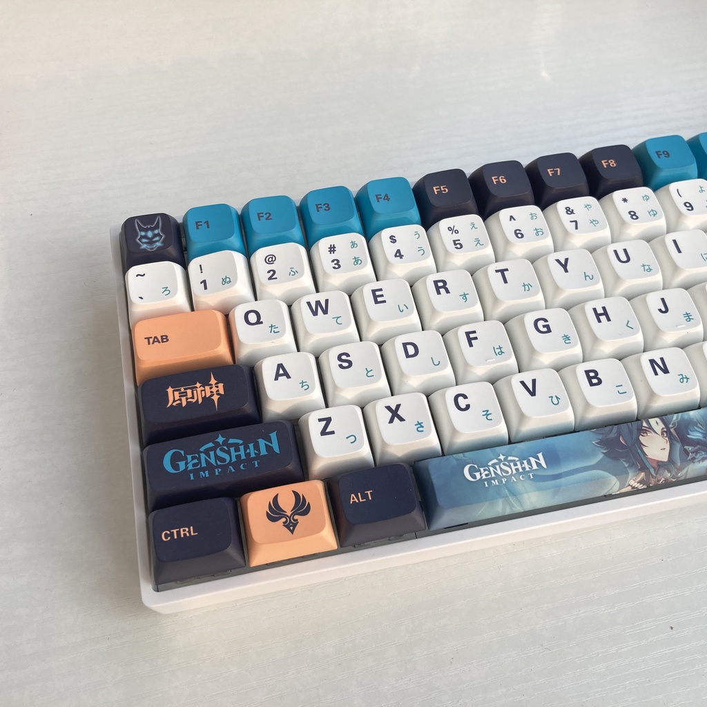 Bộ nút bàn phím 140 phím Genshin impact Keycap Xiao XDA cho bàn phím cơ 64/ 87/ 104/ 980
