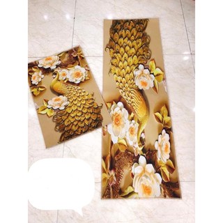 Set 2 thảm nhà bếp hoa văn (giao họa tiết ngẫu nhiên)