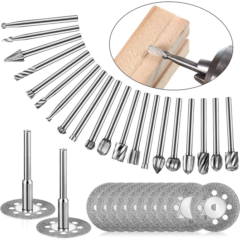 Bộ 20 Mũi Khoan Cắt Chạm Khắc Gỗ Bằng Cacbua