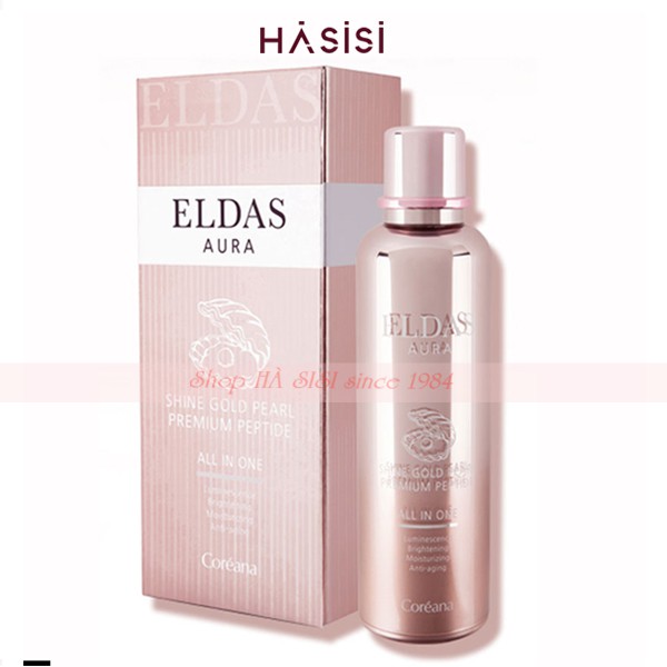 Tinh Chất Tế Bào Gốc Dưỡng Da 4in1 ELDAS AURA SHINE GOLD PREMIUM PEPTIDE ALL IN ONE 100ml